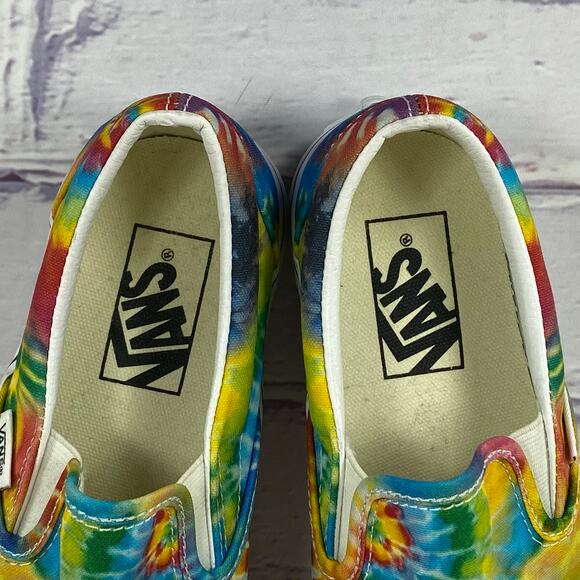 Vans Tie Dye Slip On Shoes Women's 6 Men's 4.5 Colorful Classic Skate Sneaker - Picture 7 of 9